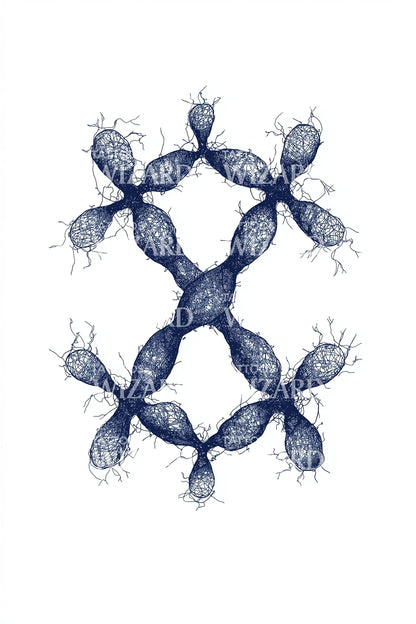 Symmetric Neuron Web Tattoo Design