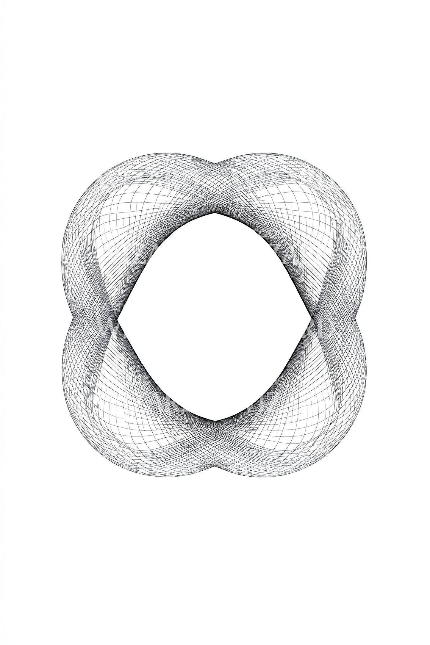 Symmetric Spirograph Loop Tattoo Design