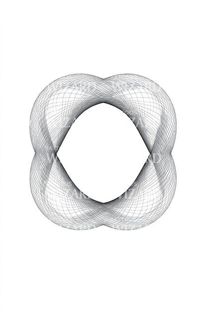Symmetric Spirograph Loop Tattoo Design