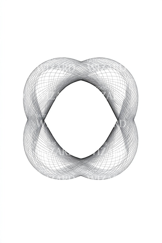 Symmetric Spirograph Loop Tattoo Design