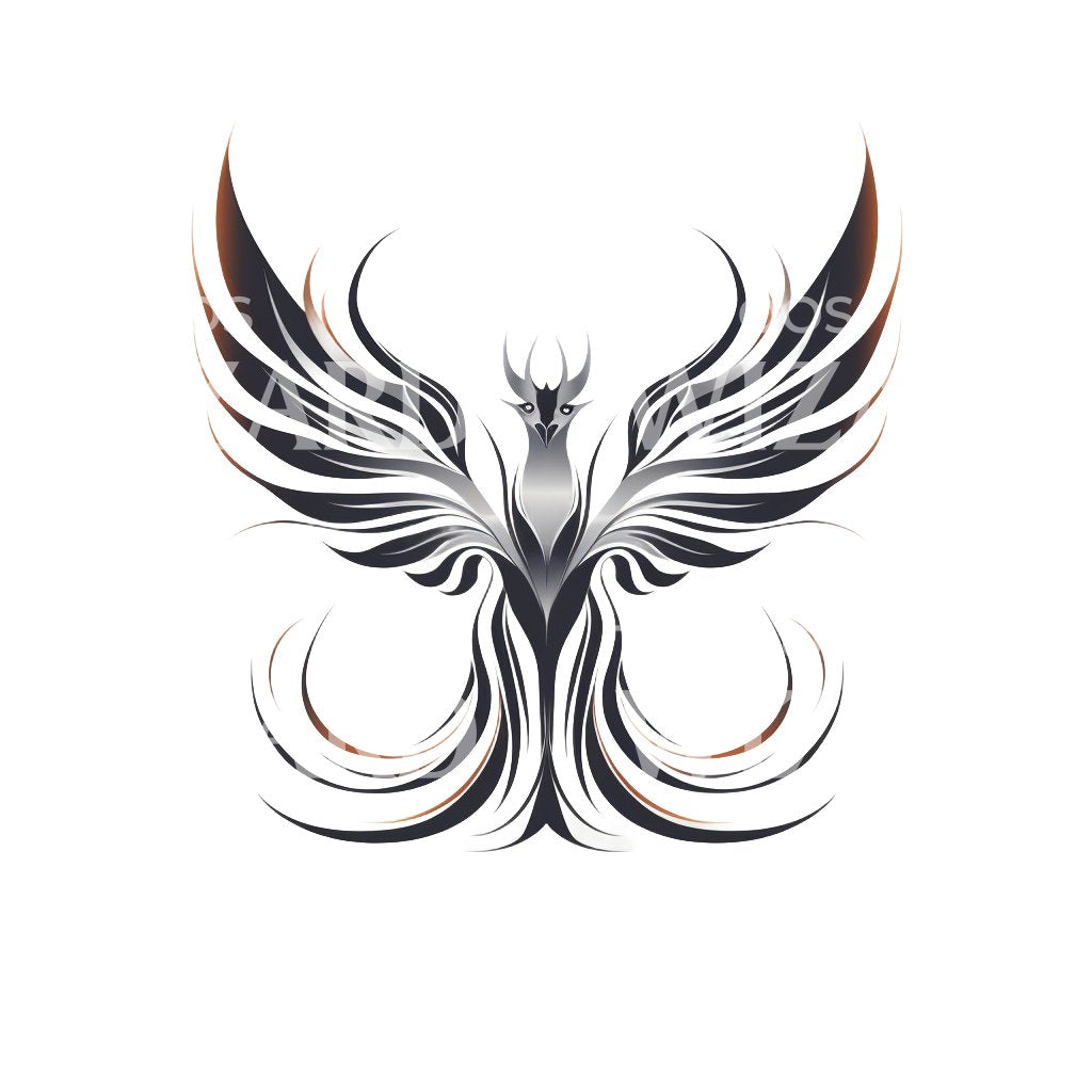 Mystical Simple Phoenix Tattoo Design – Tattoos Wizard Designs
