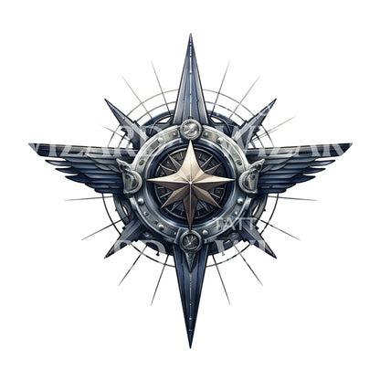 Neo Traditional Airforce Symbol Tattoo Design
