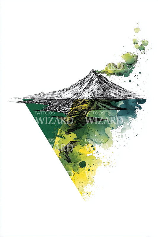 Tanzania Kilimanjaro Driehoek Tattoo Illustratie