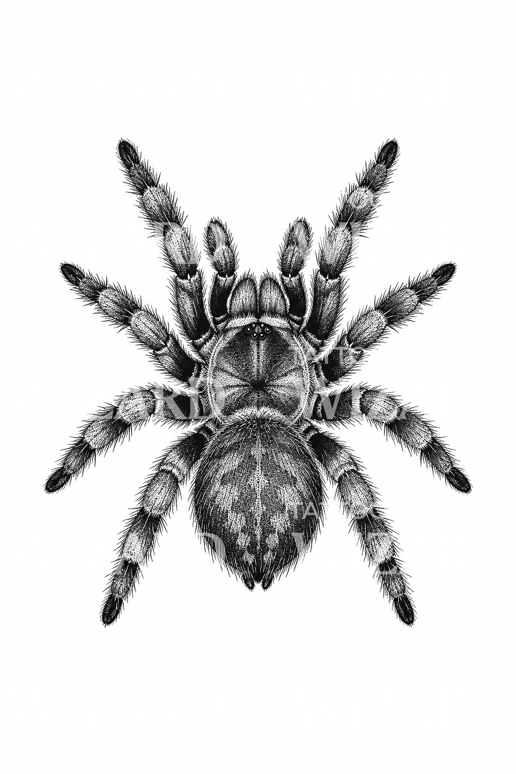 Dotwork tetování tarantule