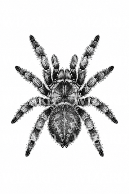 Dotwork tetování tarantule