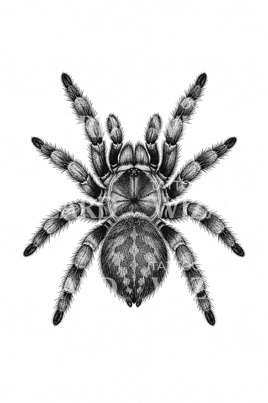 Desain Tato Tarantula Dotwork