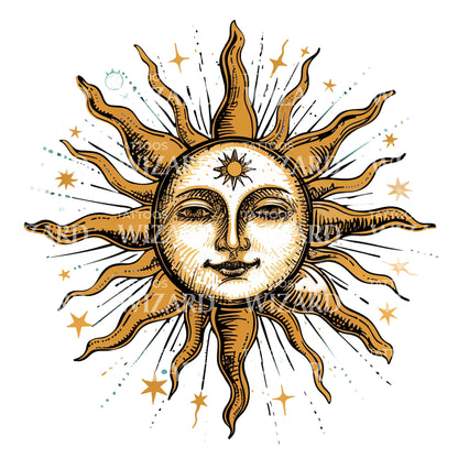 Tarot Inspired Sun Tattoo Idea