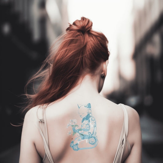 Idée de tatouage félin Serenity Tech