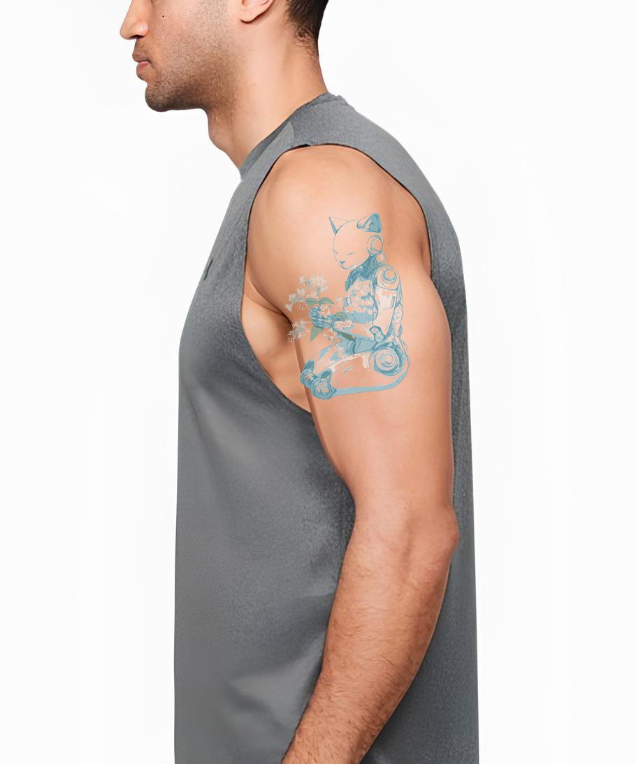 Idée de tatouage félin Serenity Tech