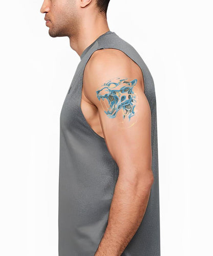 Techno Panther Schädel Tattoo Design
