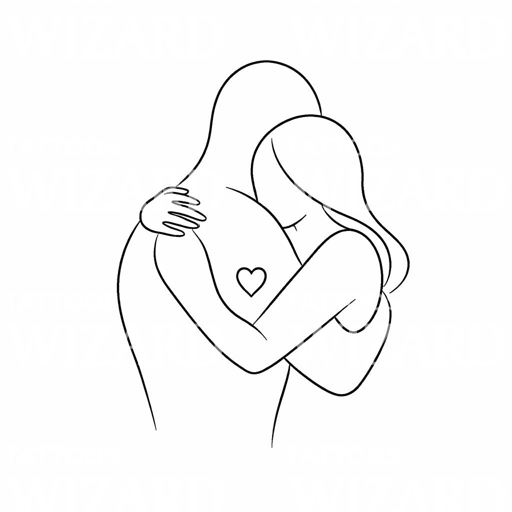 Tender Embrace Tattoo Design
