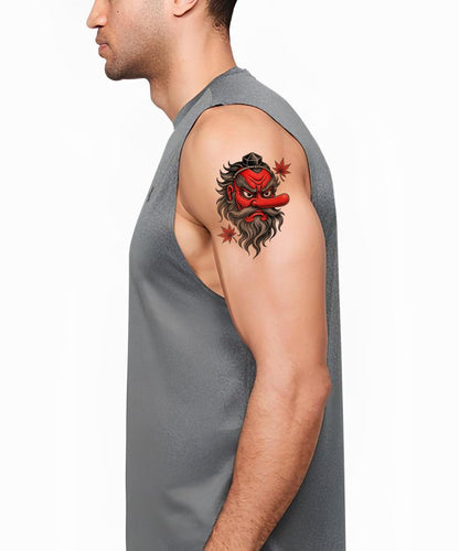 Tengu Mask Tattoo Design