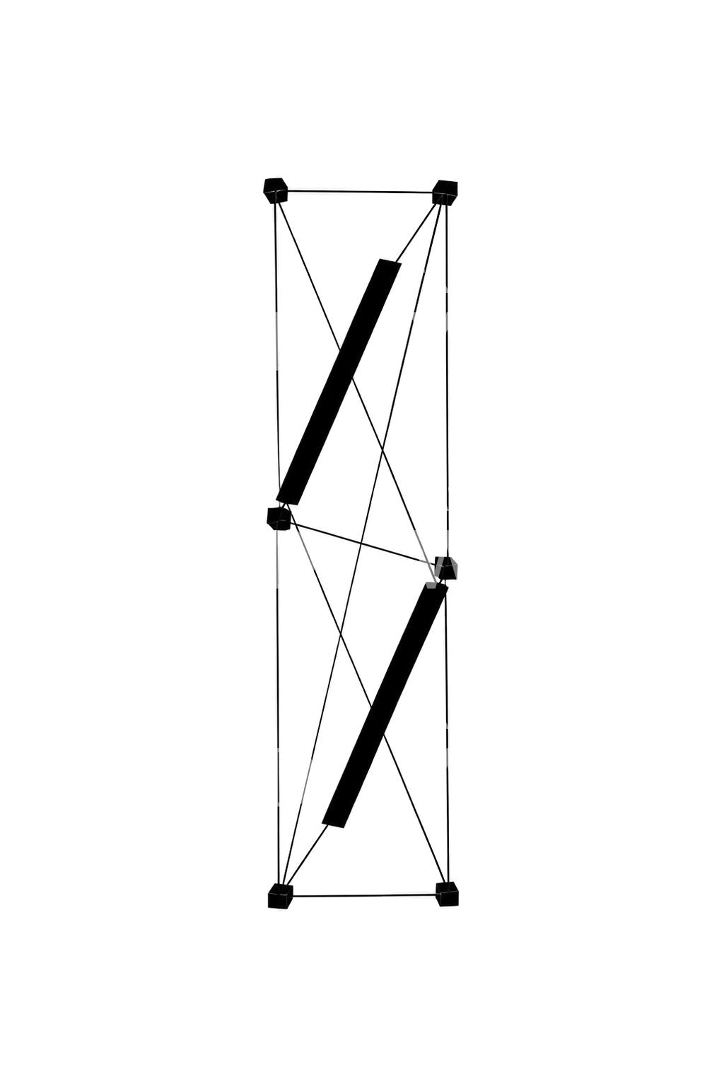 Tatuaż struktury wieży tensegrity