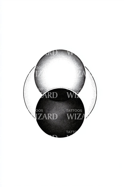 Textured Orb Overlap Tattoo Design