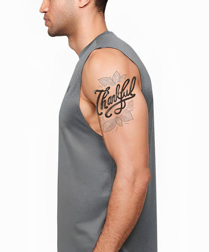 Thankful Leaf Shadows Tattoo Design