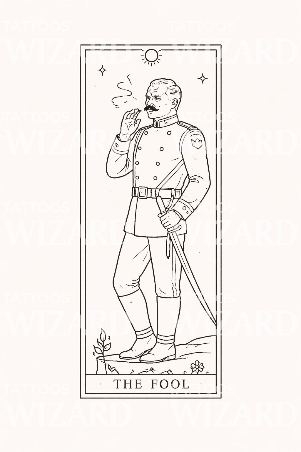 The Fool Tarot Tattoo Design