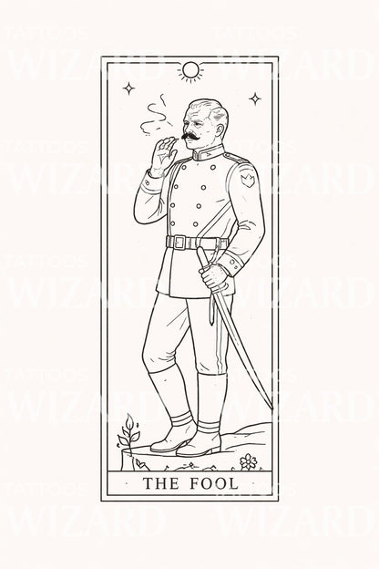 The Fool Tarot Tattoo Design