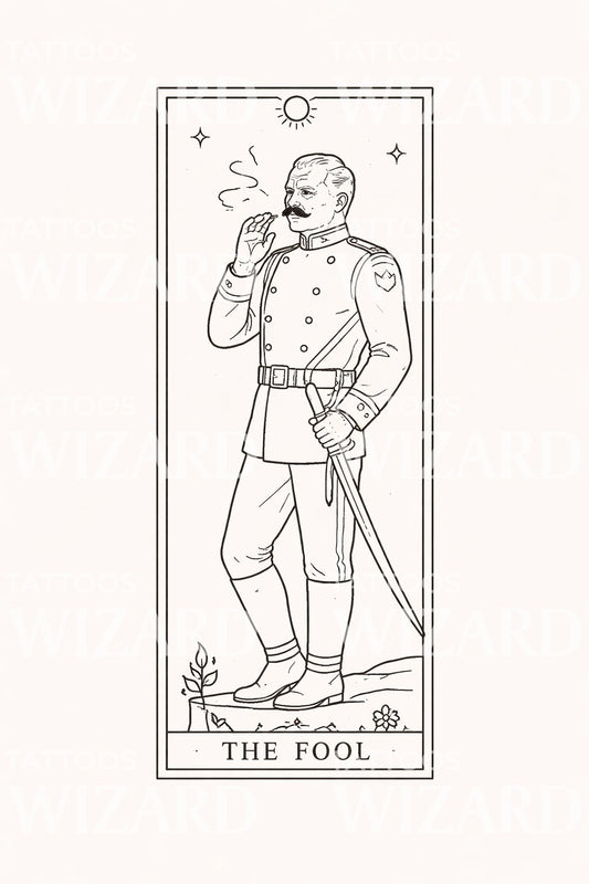 The Fool Tarot Tattoo Design
