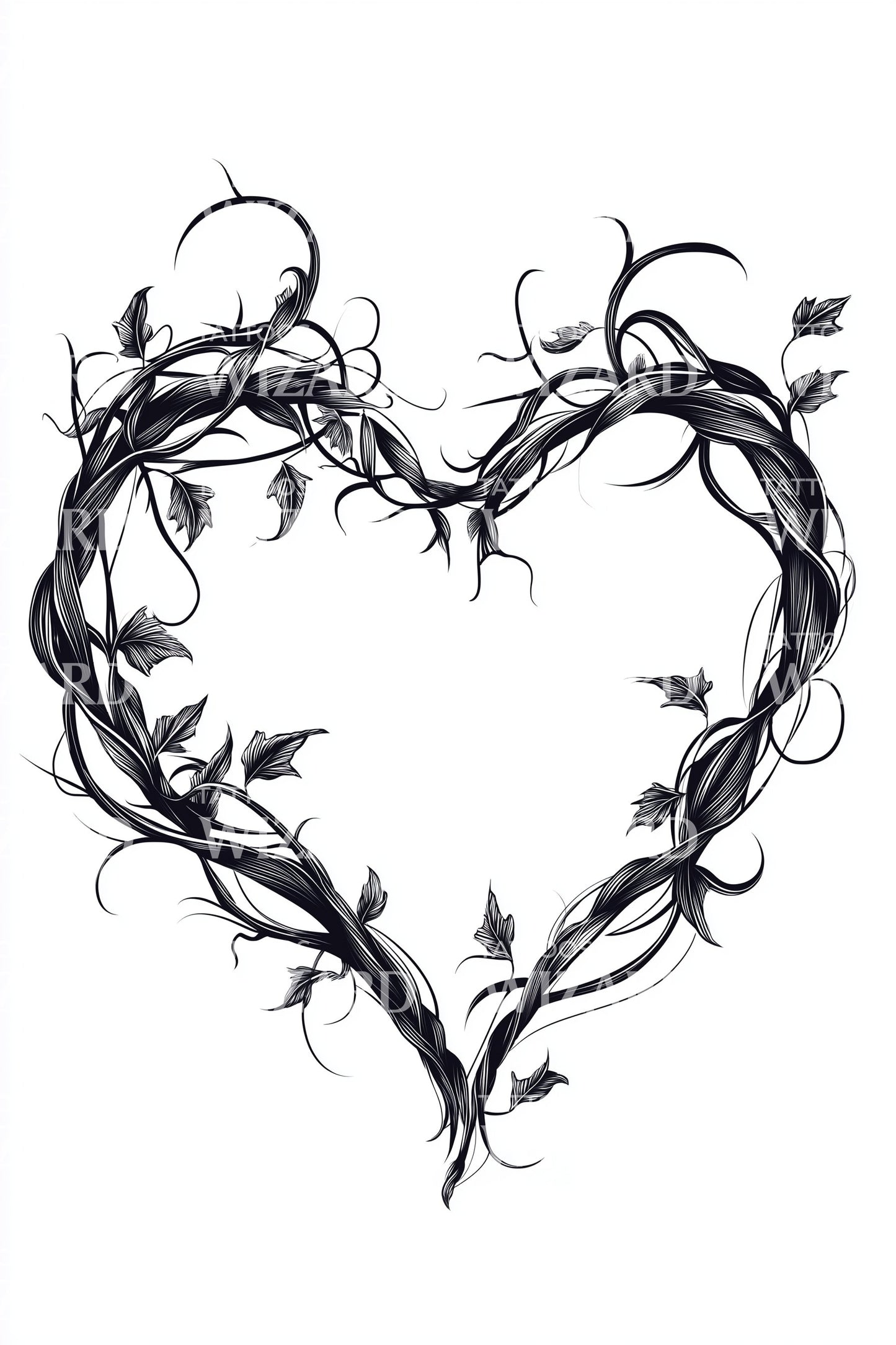 Thorned Heart Wreath Tattoo Design