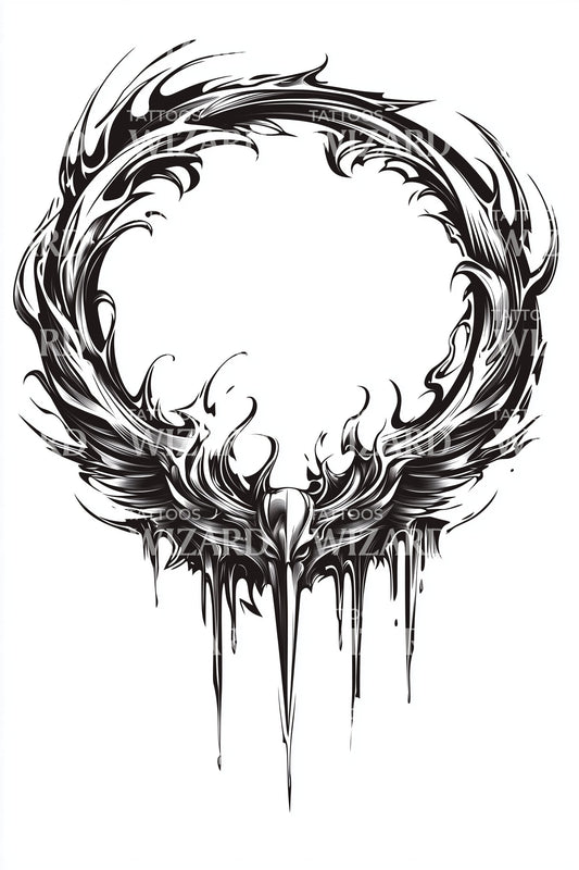 Thorny Circular Wreath Tattoo Design