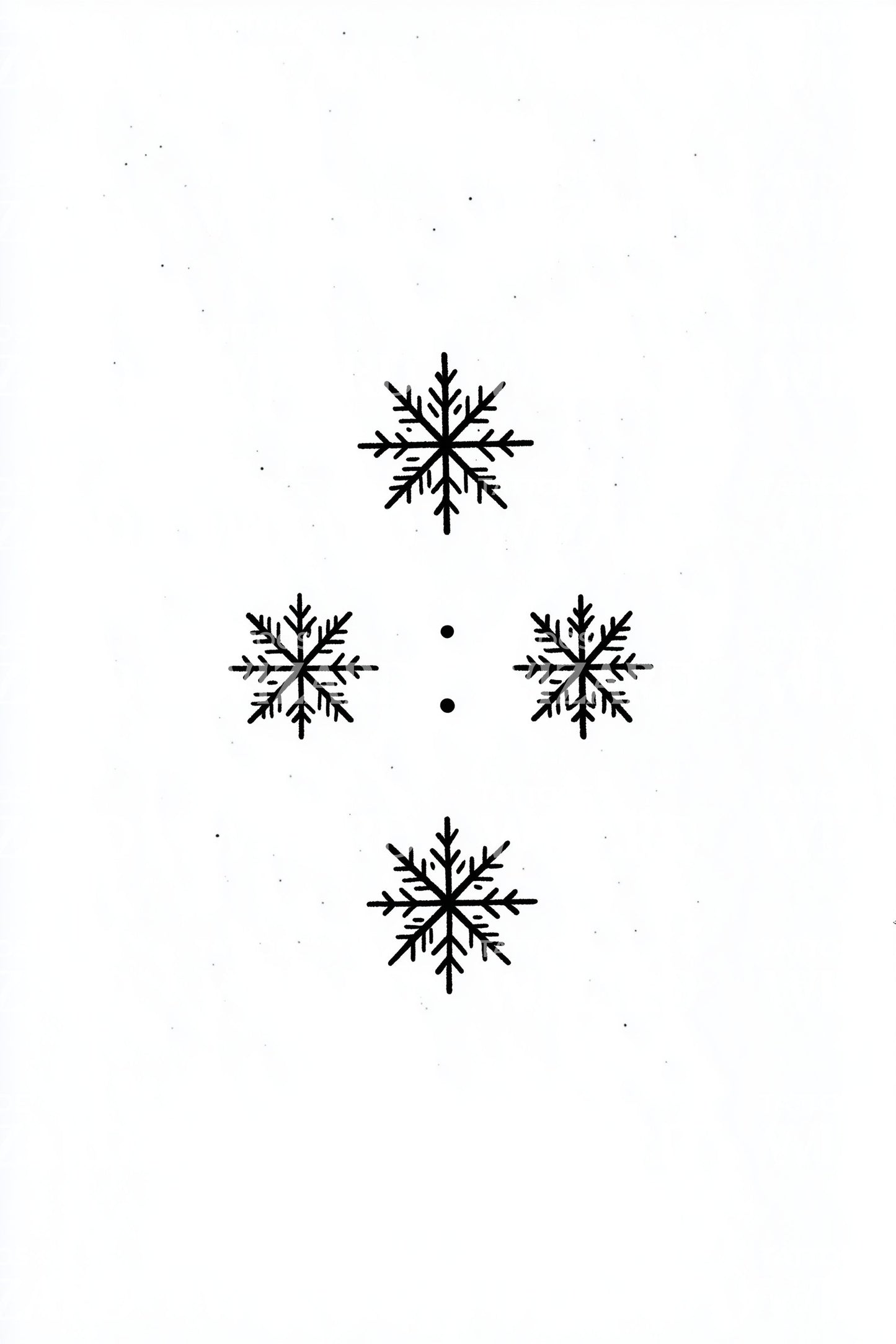 Three Delicate Snowflakes Tattoo Design