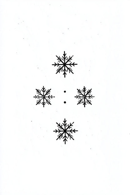 Three Delicate Snowflakes Tattoo Design