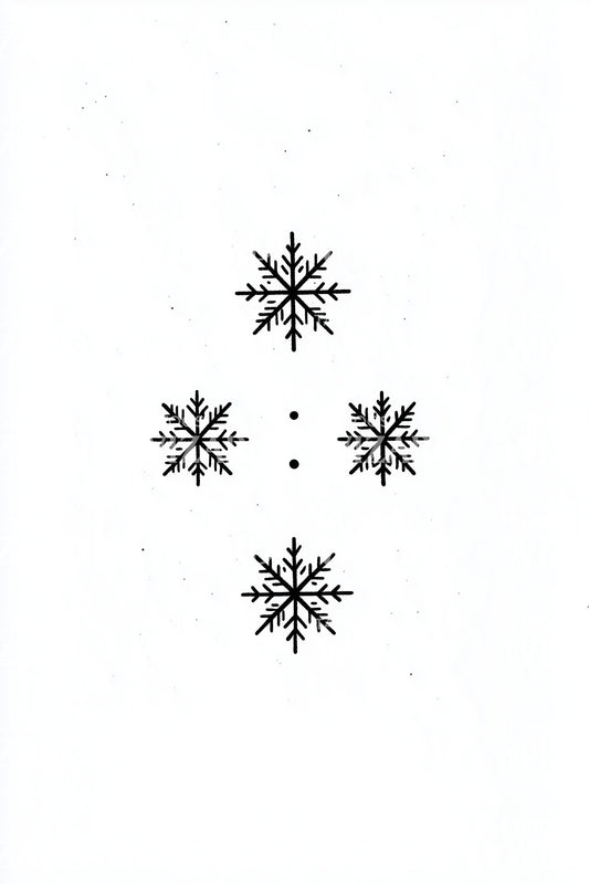 Three Delicate Snowflakes Tattoo Design