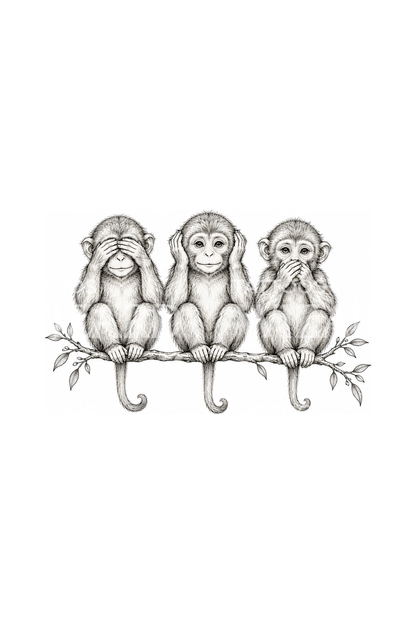 Tatouage des trois singes sages