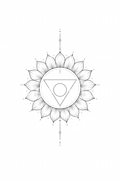 Throat Chakra Lotus Symbol Tattoo Idea