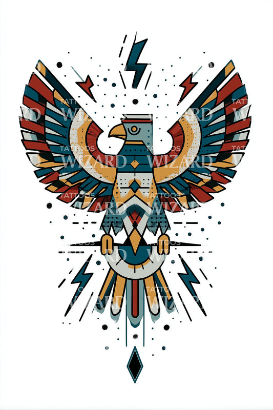 Thunderbird Totem Power Tattoo Design