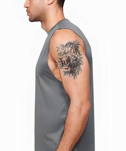 Tigerkraft des Dschungel-Tattoo-Designs