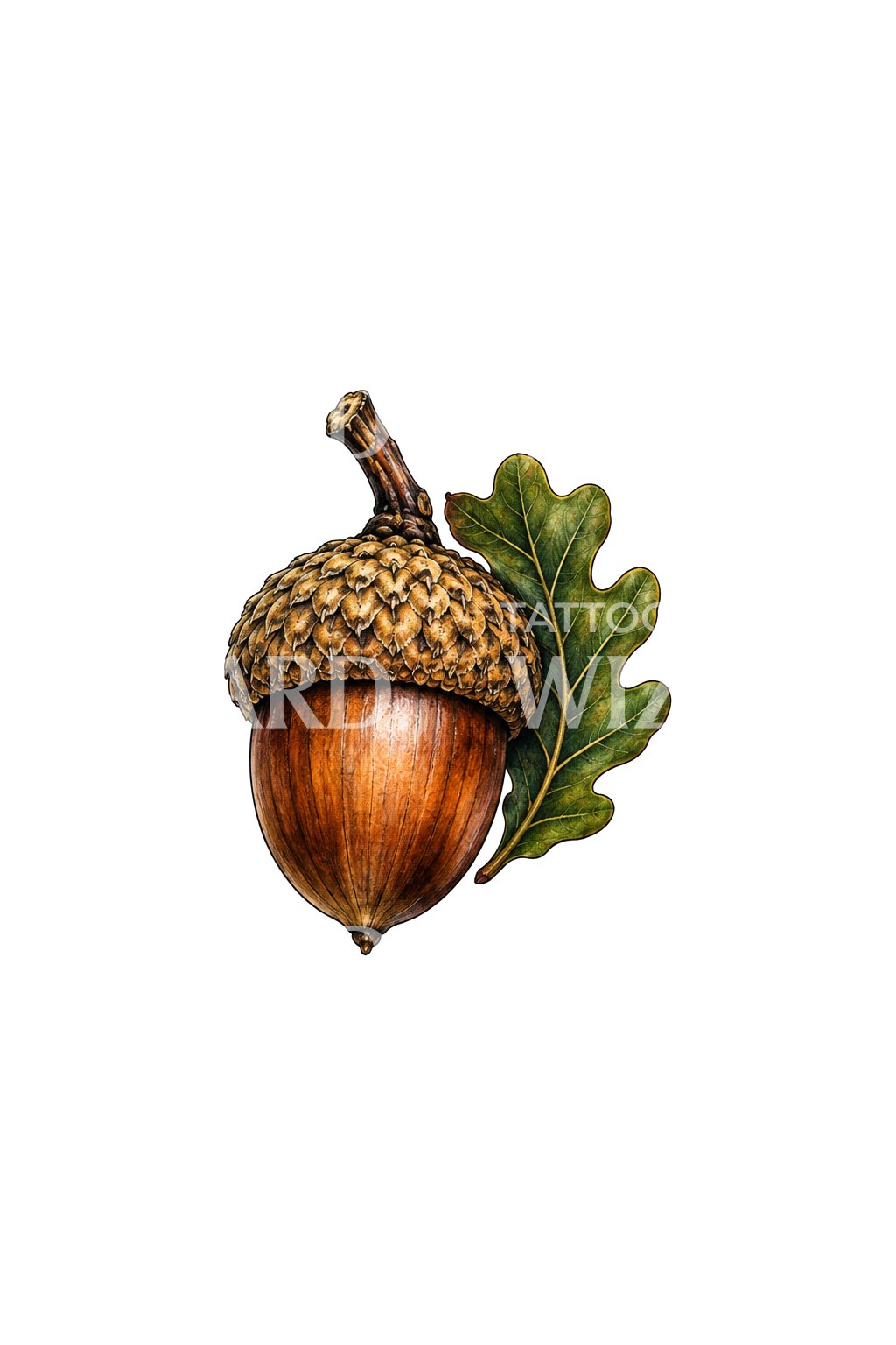 Ide Tato Akik Kecil dan Daun Ek