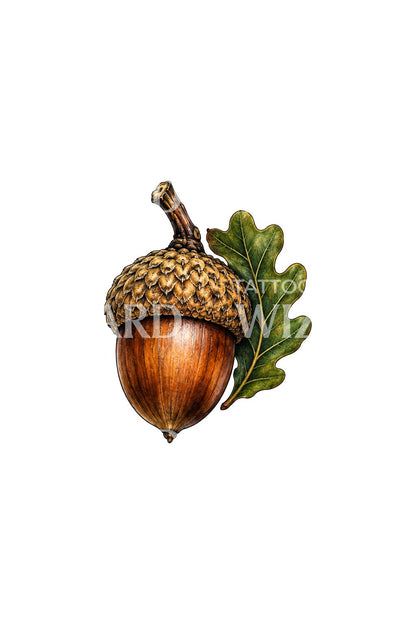 Ide Tato Akik Kecil dan Daun Ek
