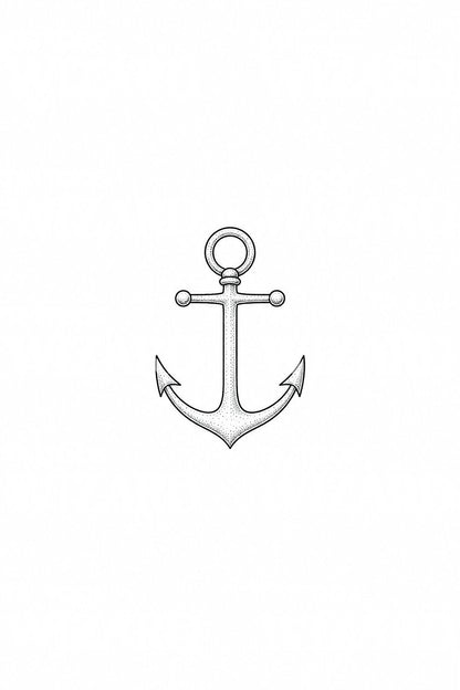Tiny Anchor Tattoo Design