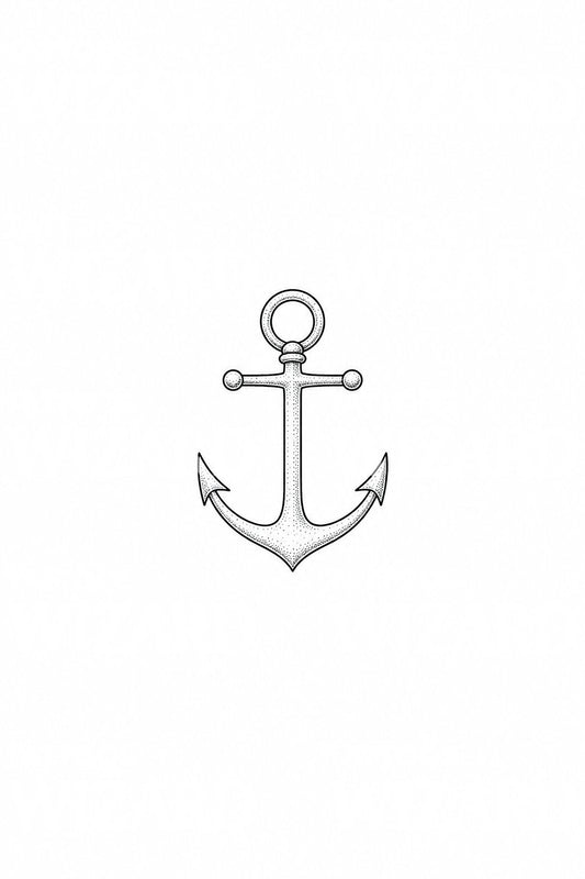 Tiny Anchor Tattoo Design