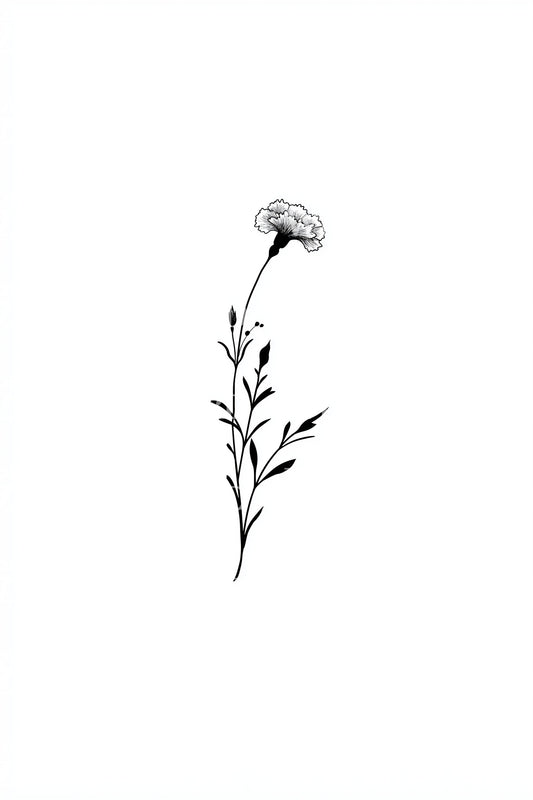 Petit dessin de tatouage feuille florale