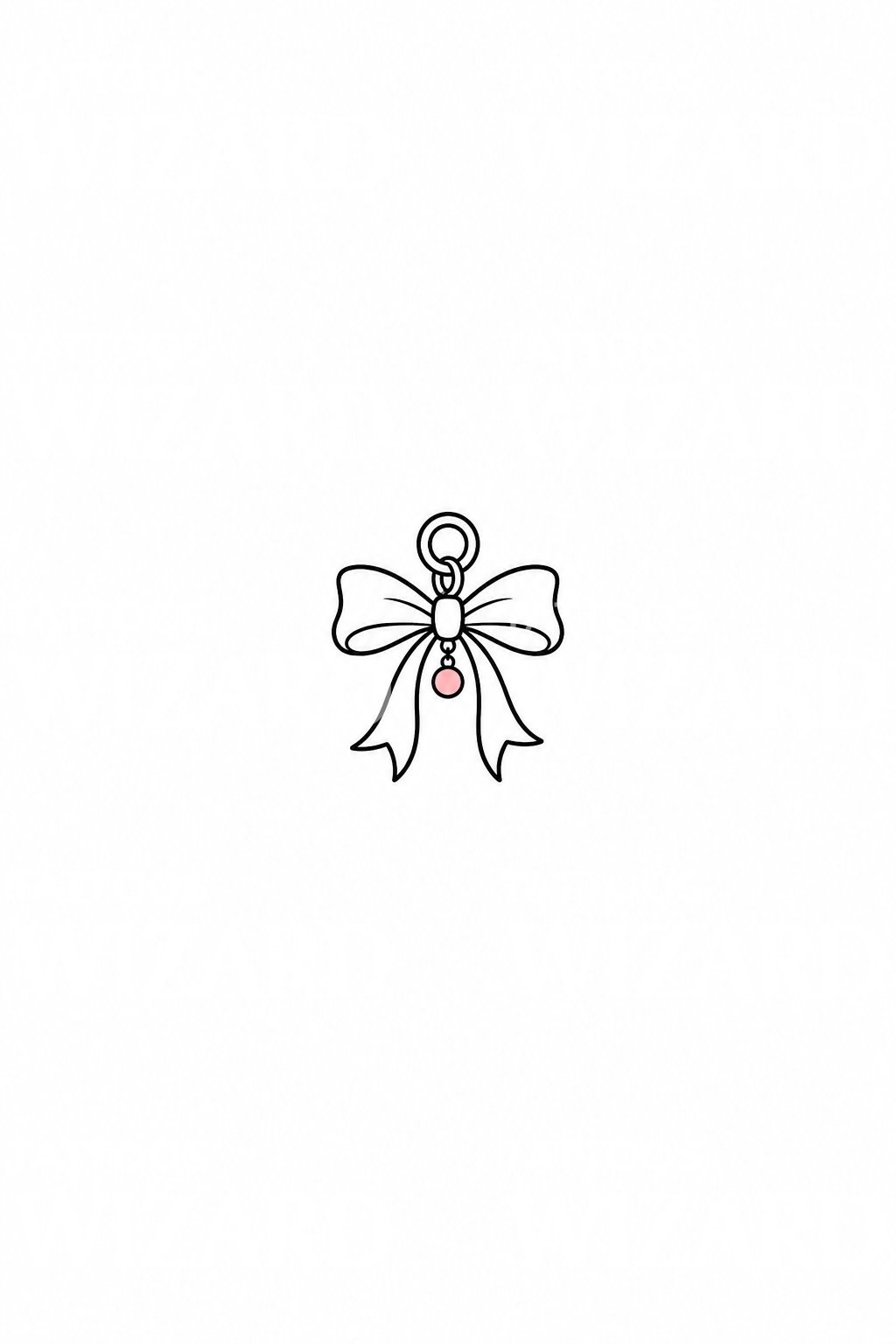 Tiny Bow Charm Tattoo Idea