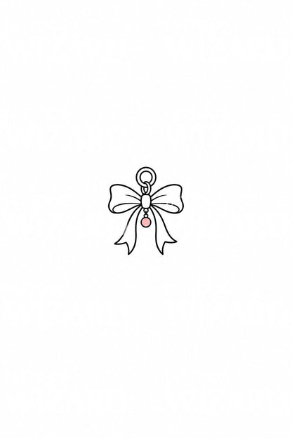 Tiny Bow Charm Tattoo Idea