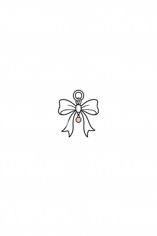 Tiny Bow Charm Tattoo Idea