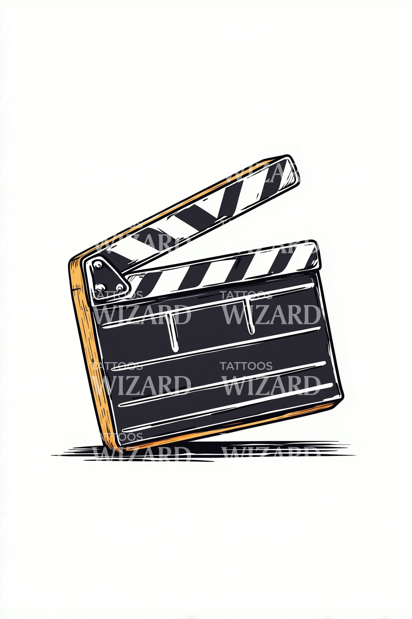 Tiny Clapper Doodle Tattoo Idea