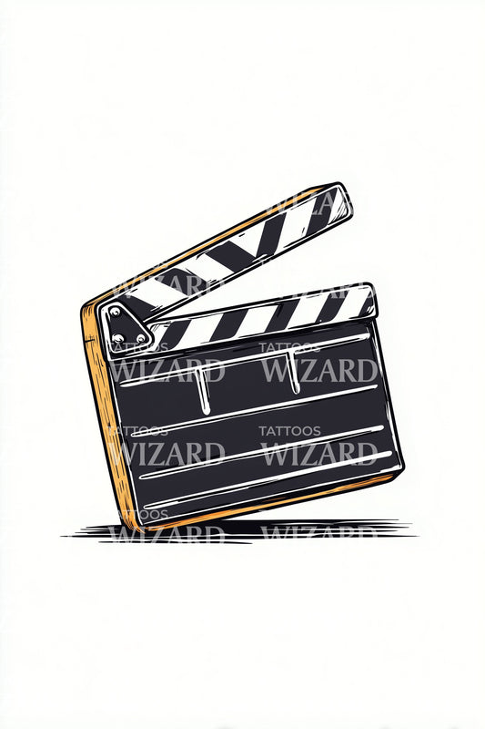 Tiny Clapper Doodle Tattoo Idea