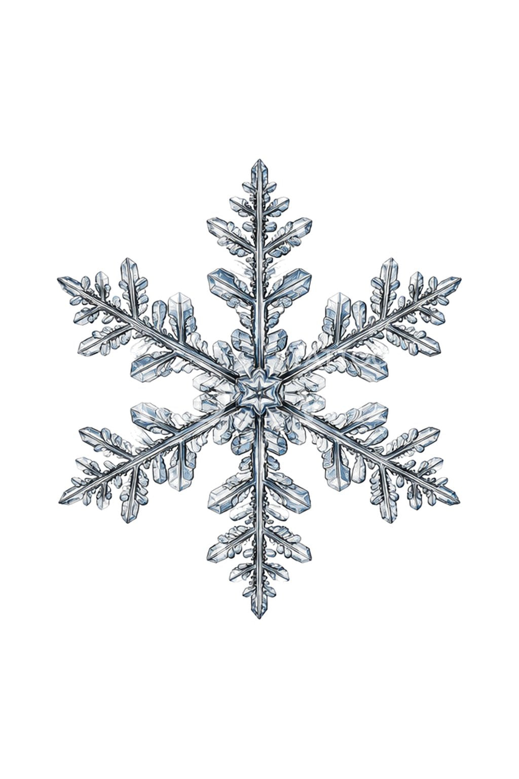 Tiny Crystal Snowflake Micro Tattoo Idea