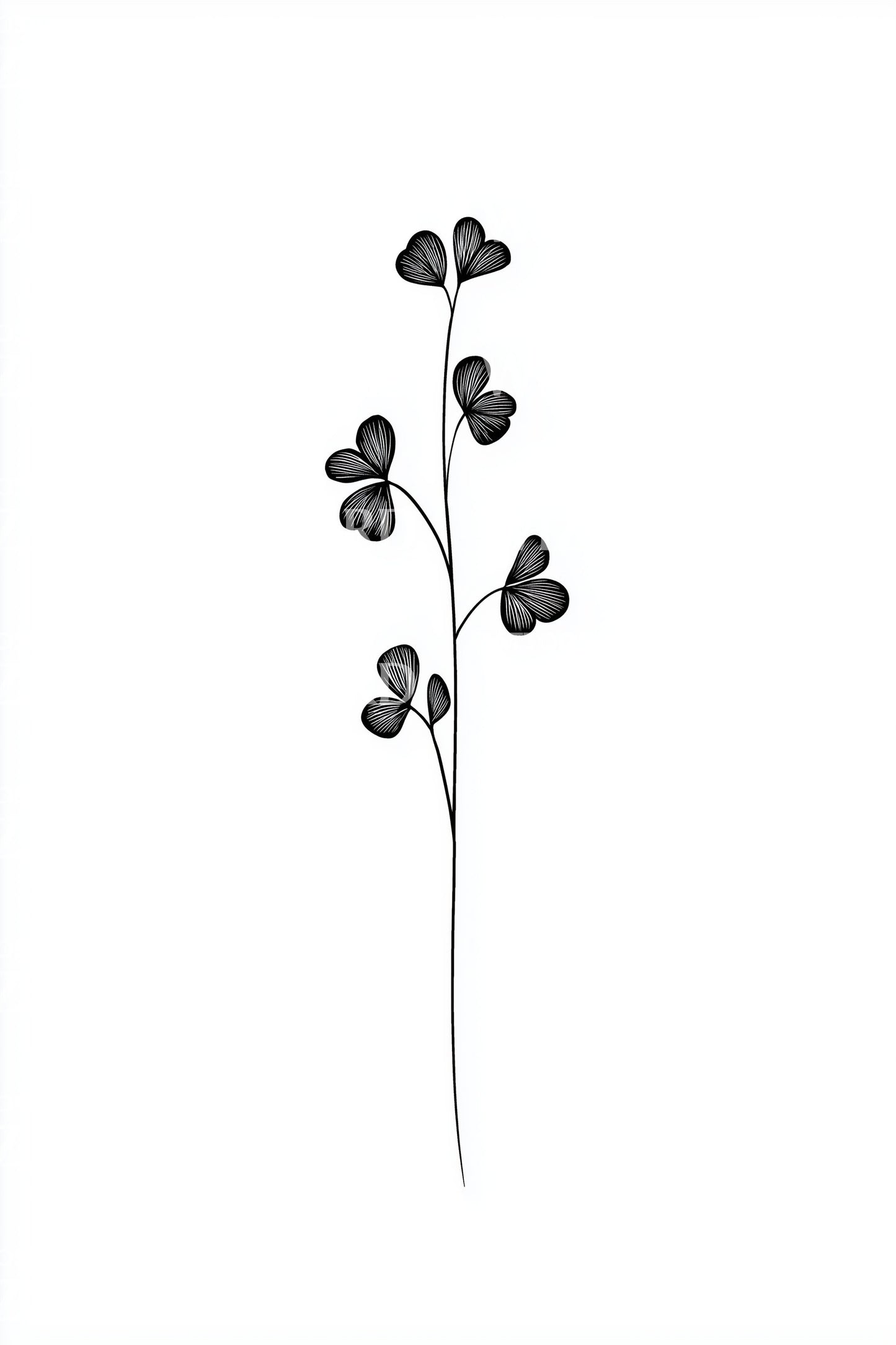 Tiny Heart Vine Tattoo Design