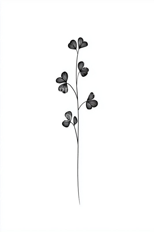 Tiny Heart Vine Tattoo Design