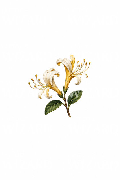 Tiny Honeysuckle Blossoms Microrealism Tattoo