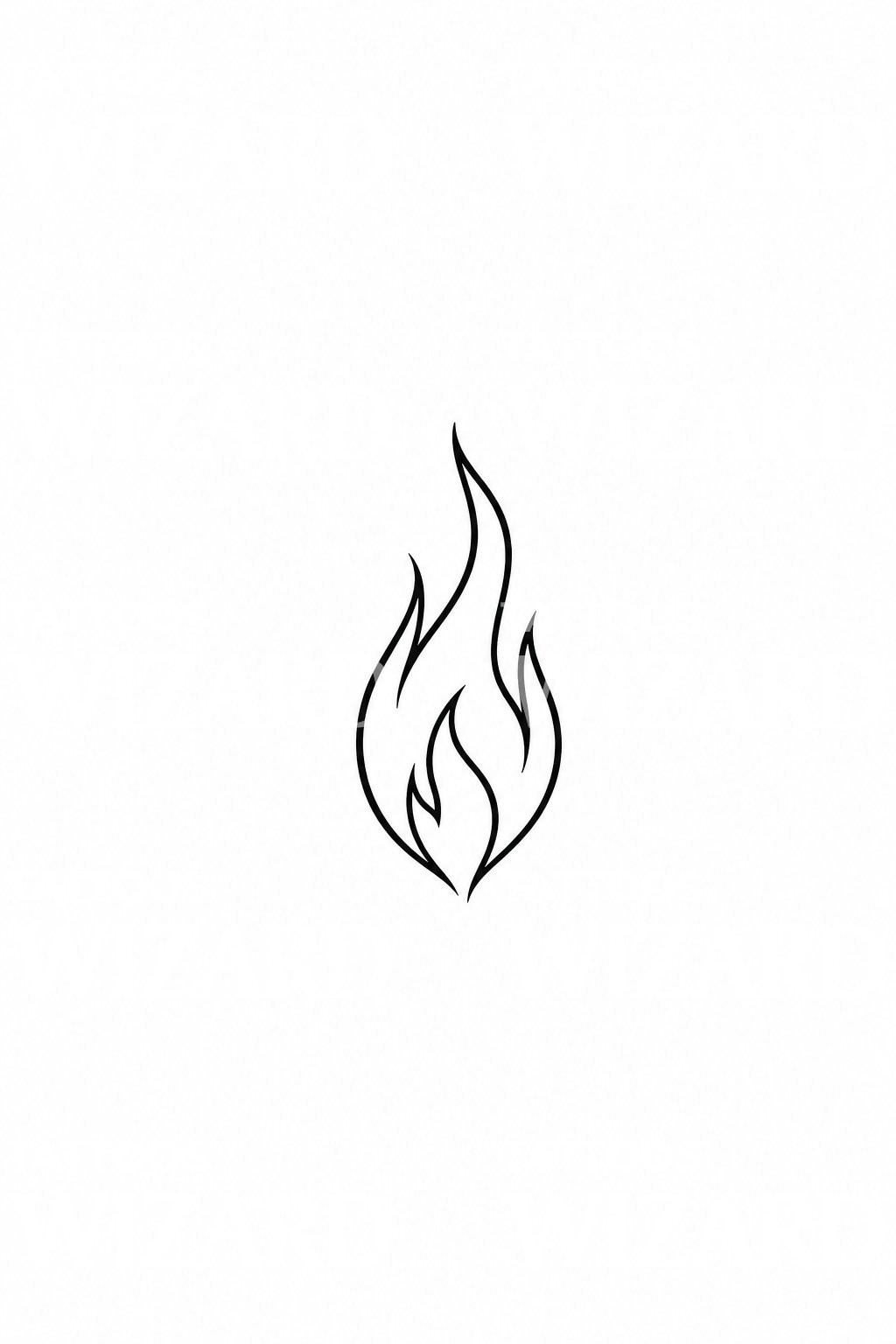 Tiny Minimal Flame Tattoo Design