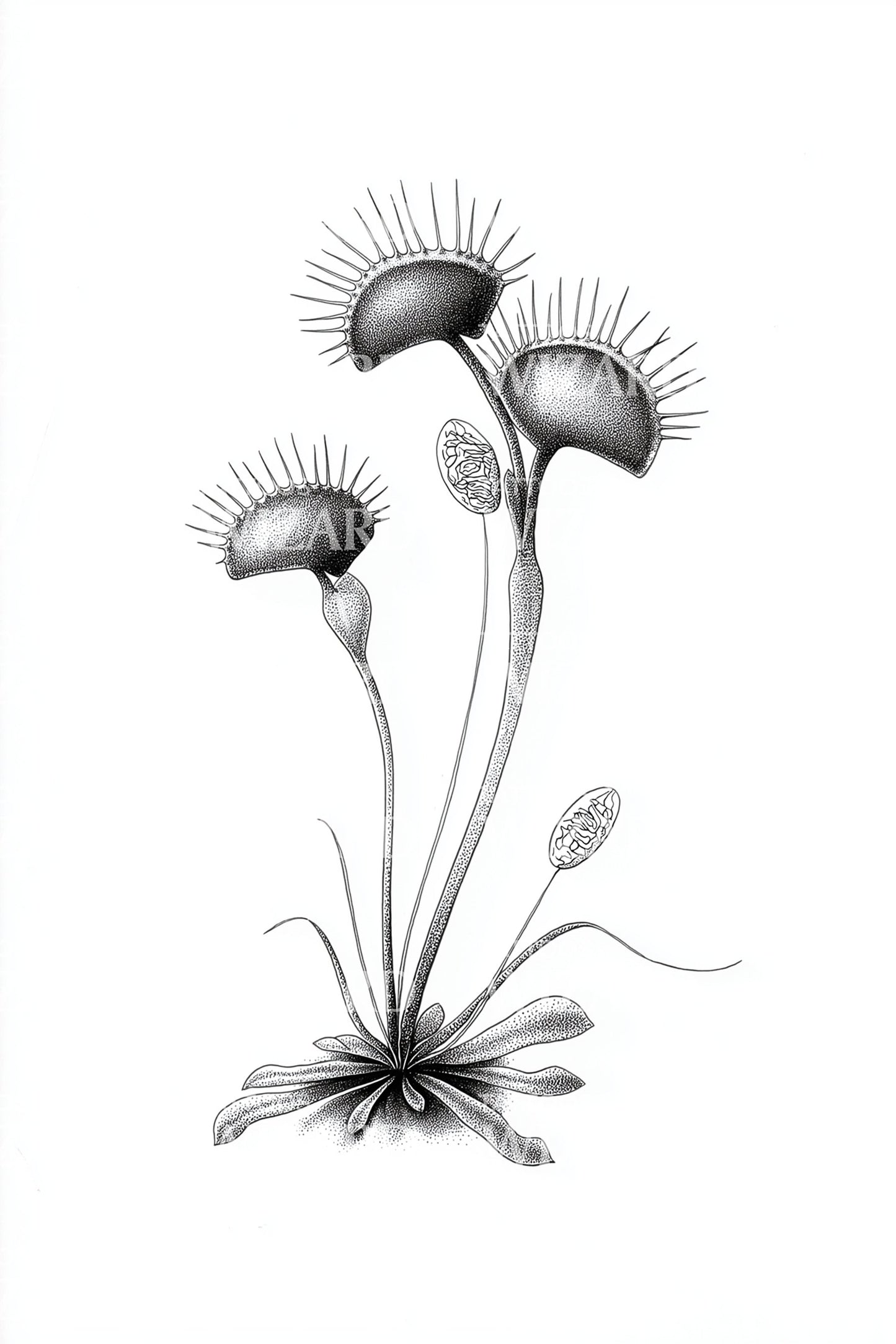 Tiny Mushroom Trio Tattoo Design