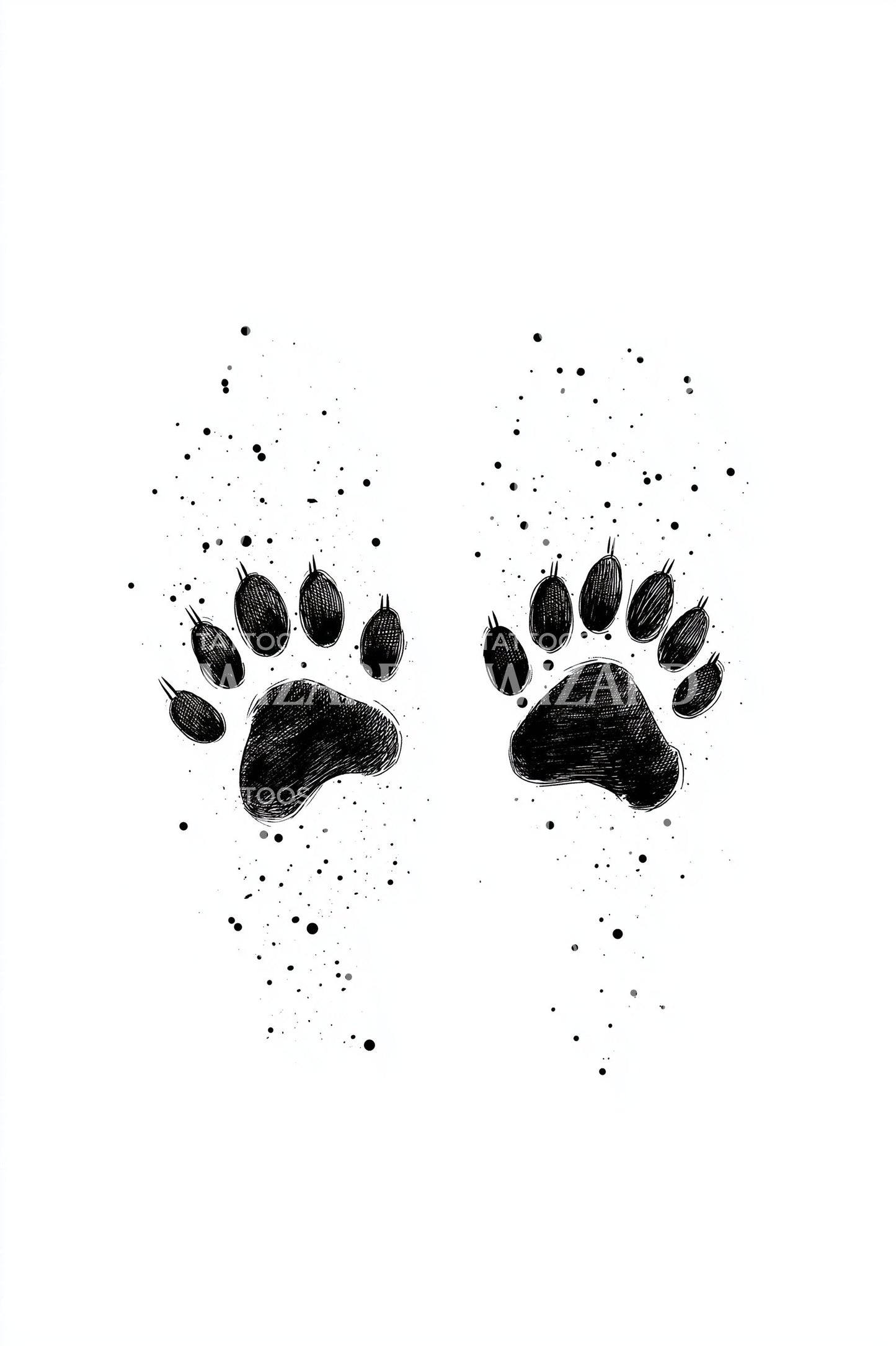 Tiny Paw Prints Tattoo Idea
