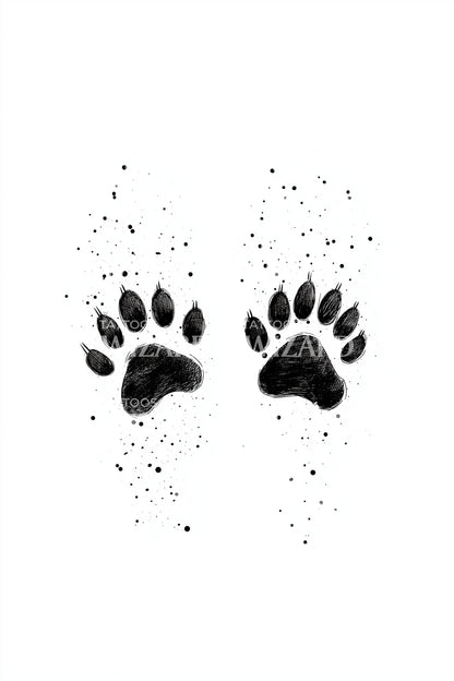 Tiny Paw Prints Tattoo Idea