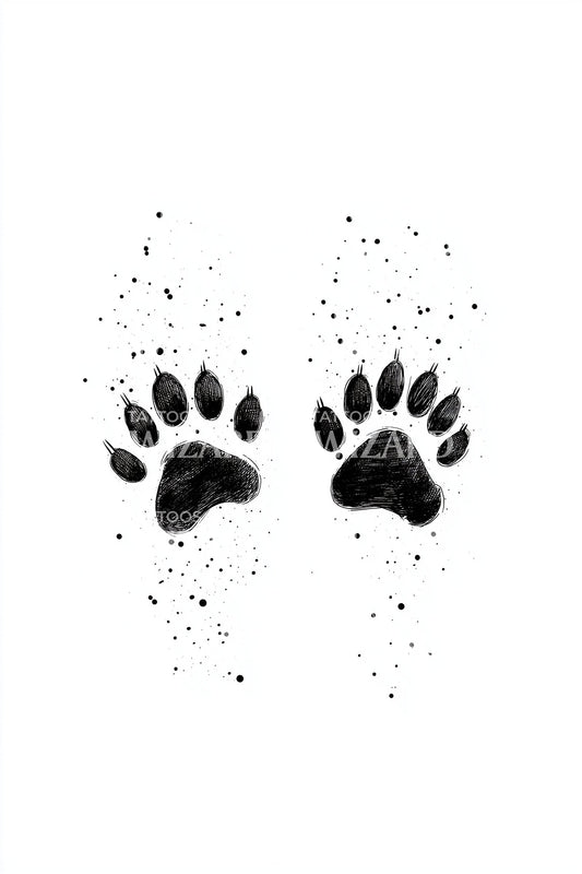 Tiny Paw Prints Tattoo Idea